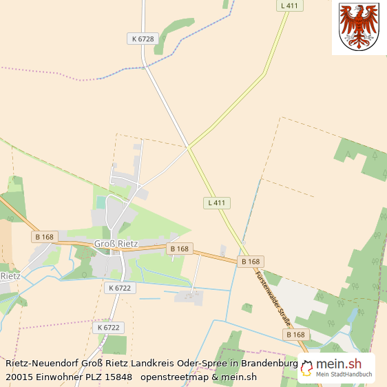 Rietz-Neuendorf Groß Rietz  Lageplan